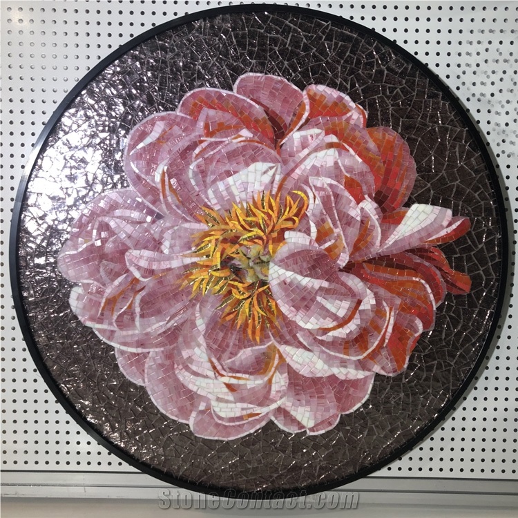 Mosaic With The Head Of Medusa At Glass Mosaic Pattern