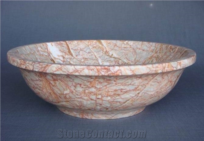 China Factory Art Basin Marble Bathroom Agate Red Sink