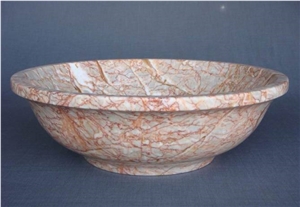 China Factory Art Basin Marble Bathroom Agate Red Sink