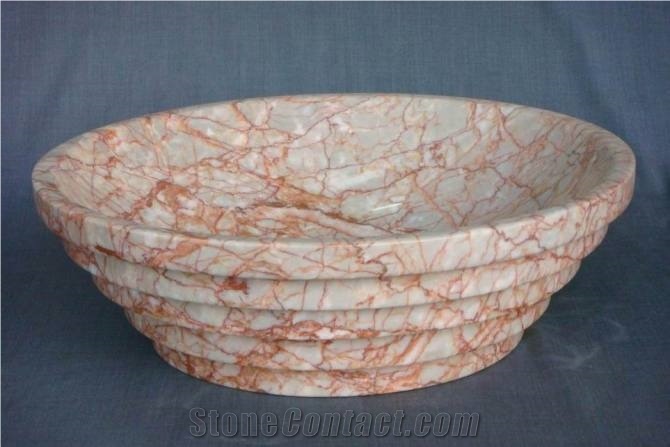 China Factory Art Basin Marble Bathroom Agate Red Sink