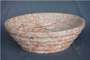 China Factory Art Basin Marble Bathroom Agate Red Sink