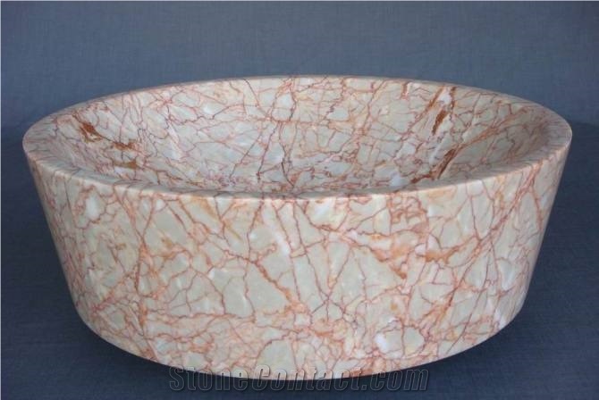 China Factory Art Basin Marble Bathroom Agate Red Sink