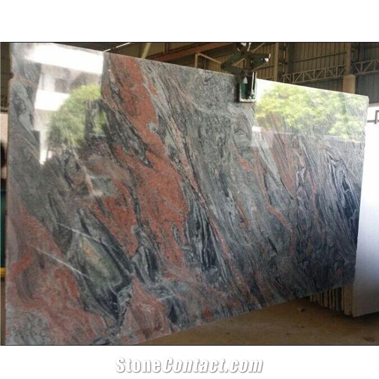 China Multicolor Red Granite Split Edges Polish Floor Tiles