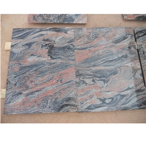 China Multicolor Red Granite Split Edges Polish Floor Tiles