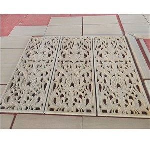 China Yellow Sandstone Relief For Interior Wall CNC Carving