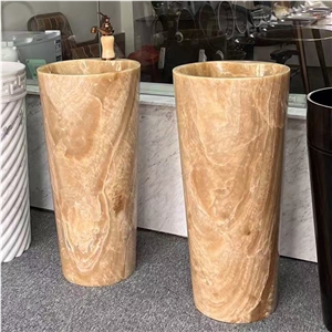 Custom Nice  Pedestal Onyx Bathroom Sink