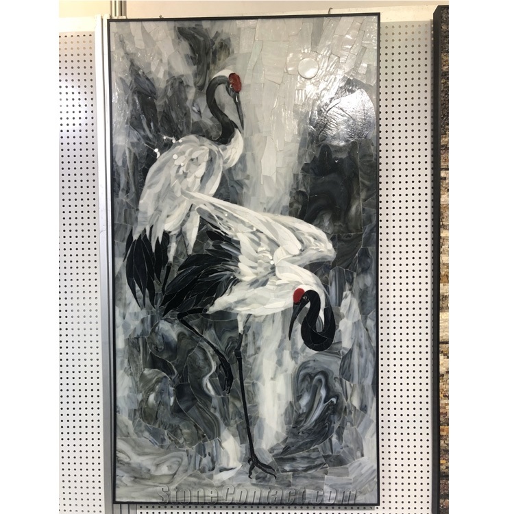 Customized Hand Made Mural Girl Glass Mosaic Wall Tiles