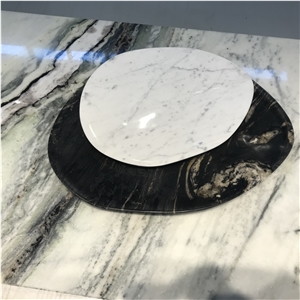 Dark Green Marble Cosmetic Mirror Frame