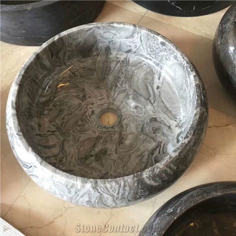 Decorative Natural Stone Marble Sink In Various Shapes