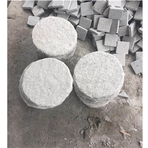 Round Grey Granite Step Stone Walkway Paver Stone