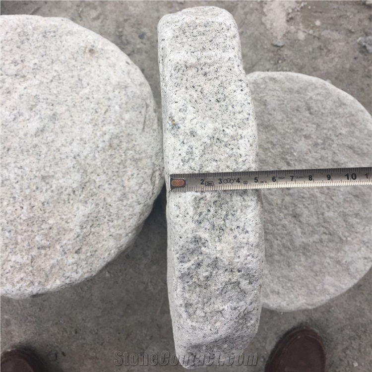 Round Grey Granite Step Stone Walkway Paver Stone