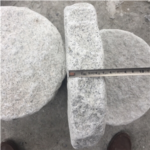 Round Grey Granite Step Stone Walkway Paver Stone