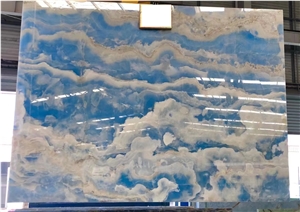 Translucent Blue Stone Onyx For Tile And Wall Panel