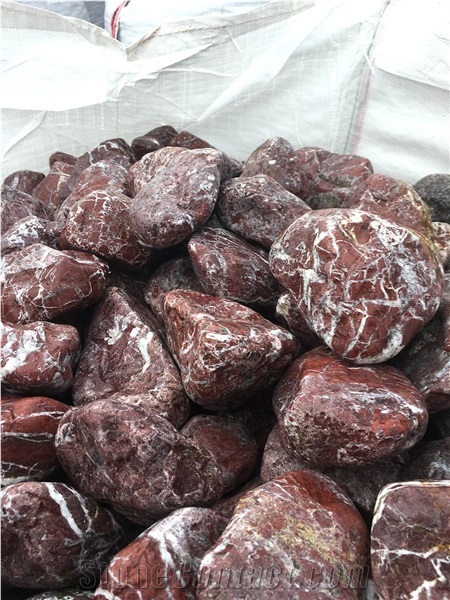 Rouge Royal  Pebbles- Red Marble Pebble Stone