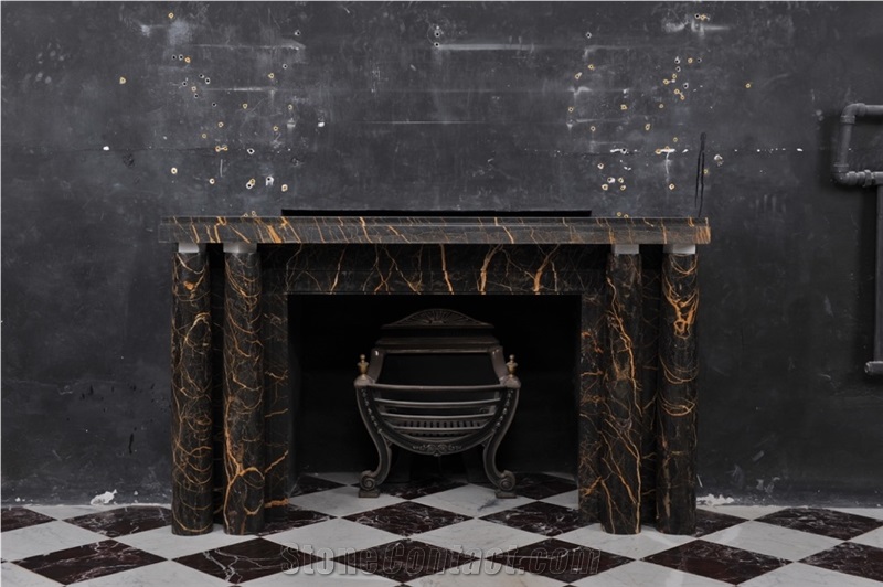 Port Saint Laurent Marble Fireplace