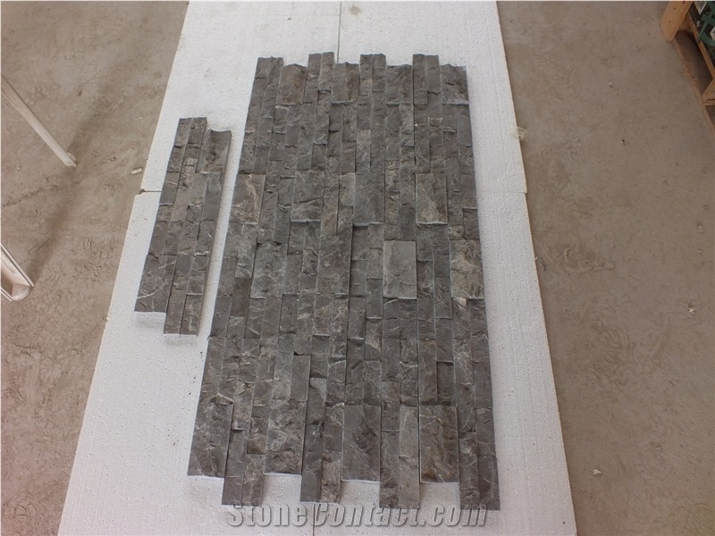 Splitface Black Night Marble Ledger Panel