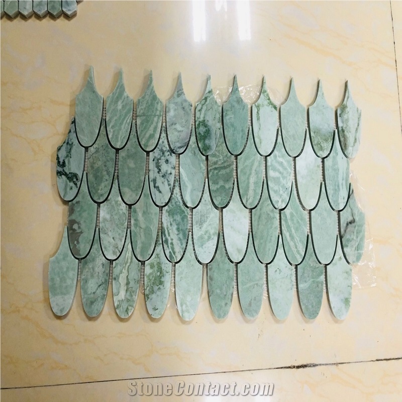 China Green Mosaic Tile For Bathroom And Floor