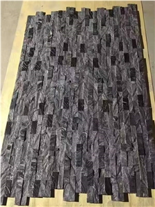 Chinese Black Wooden Marble Cultured Stone Veneer