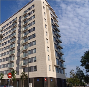 Ventilated Albamiel Stone Facade, Albamiel Sandstone Facade