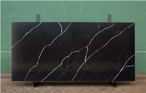Black White Lighting Quartz Slab Black White Lighting Quartz Slab