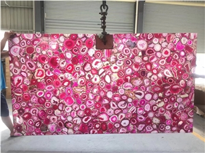 Brown White Pink Black Blue Agate Stone Slab For Project