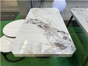 Colourful Artificial Sintered Stone Square Round Table Tops