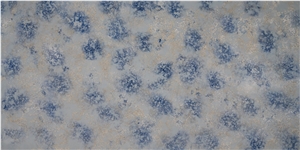 Hot Sell Calacatta Quartz Blue Purple Slab For Background