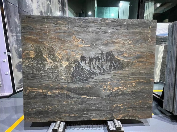 Andes Mountains Veins Natural Quartzite Slab Stone For Wall