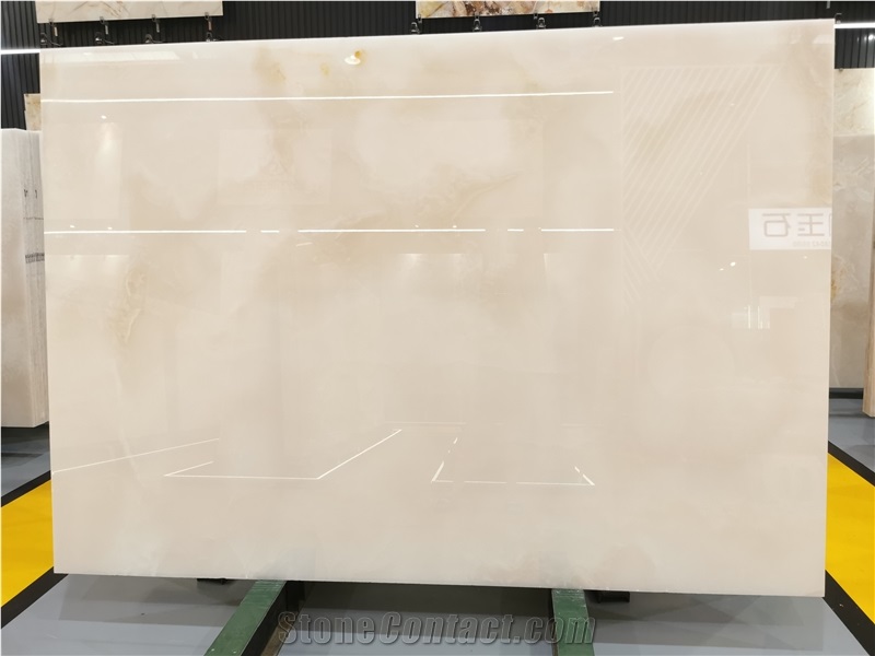 Beautiful High Polishing Surface Natural White Onyx Slabs
