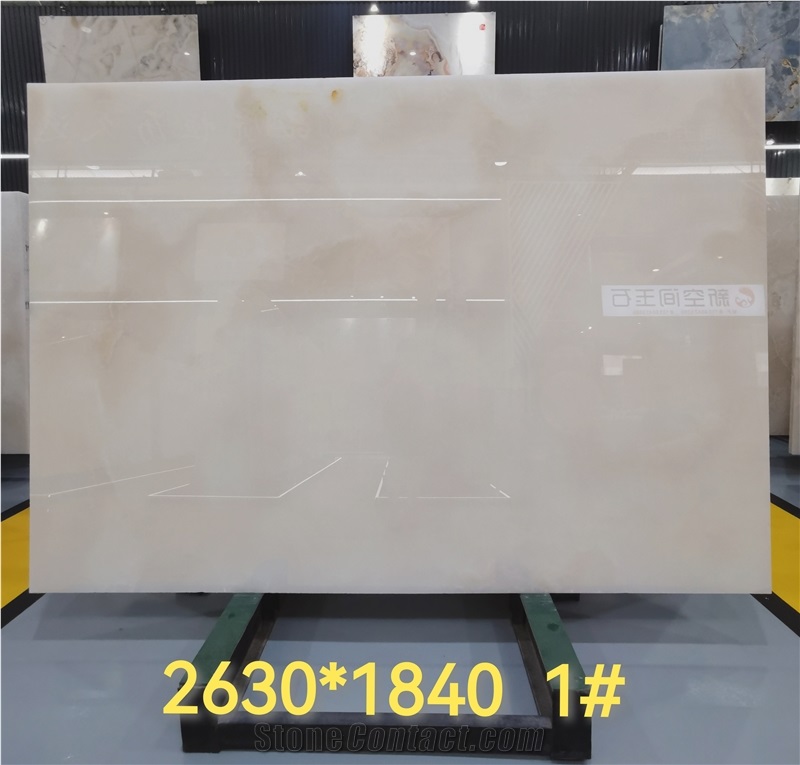 Beautiful High Polishing Surface Natural White Onyx Slabs