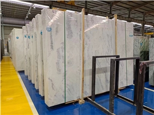 Beautiful Sky Line Blue White Gold Slab Marble Slab