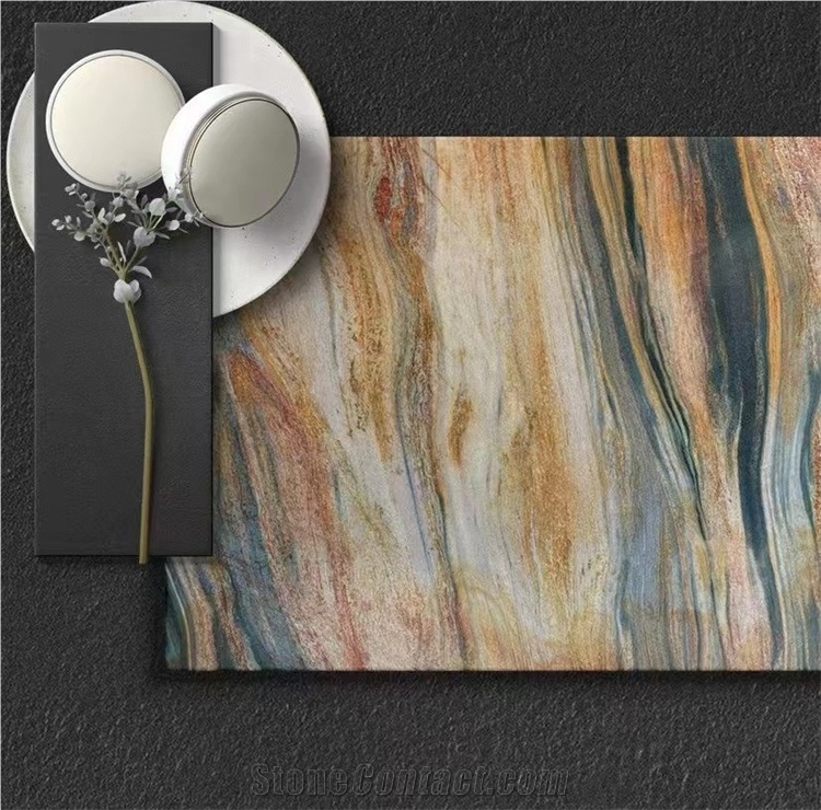 Blue Brown Grey White Natural Stone For Background