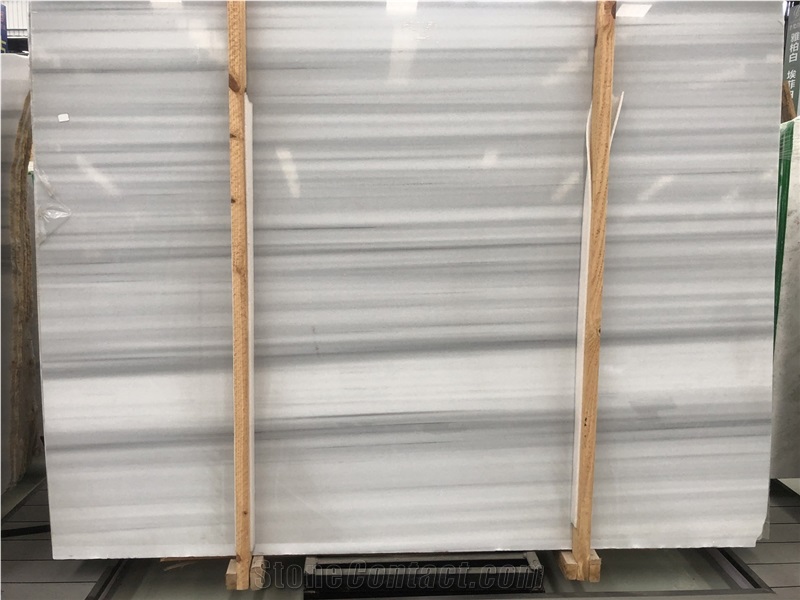 China Star Grey Vein White Marble Slabs For Project Tiles