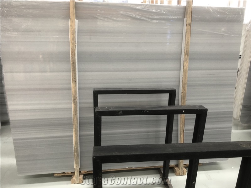 China Star Grey Vein White Marble Slabs For Project Tiles