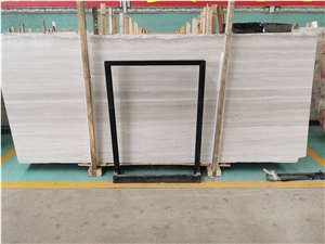 China White Wood Grain Marble, Ancient White Marble Slabs