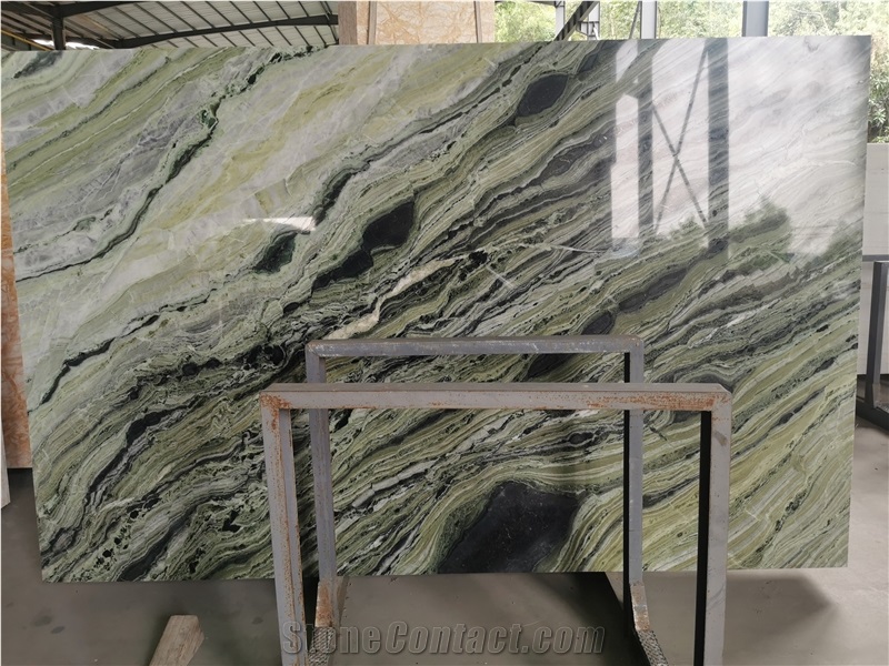 Jade Clouds Marble Jade Green Raggio Verde Emerald Jade Slab