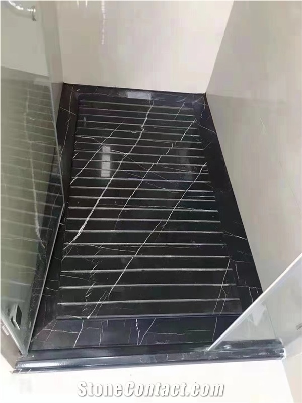 Marquina Marble Shower Surround, Shower Base, Stone Shower Tray