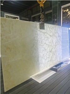 Nonopaque Onyx Natural Pure White Onyx Slab For Wall Nonopaque Onyx Natural Pure White Onyx Slab For Wall