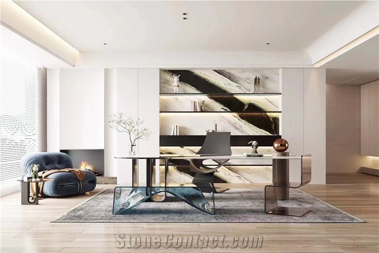 Panda White Color Big Slab For Wall Background