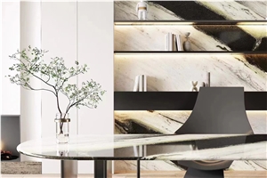 Panda White Color Big Slab For Wall Background