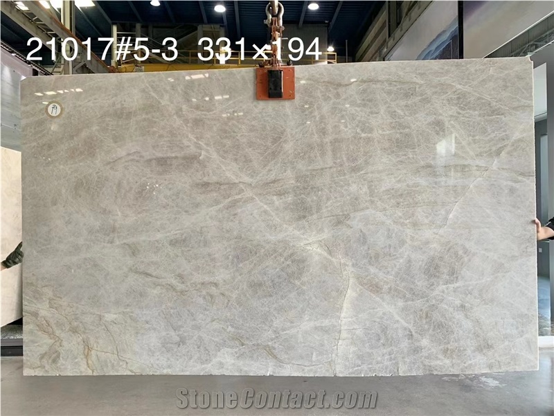 Taj Mahal Quartzite White Crystal Slab Tile Luxury Stone