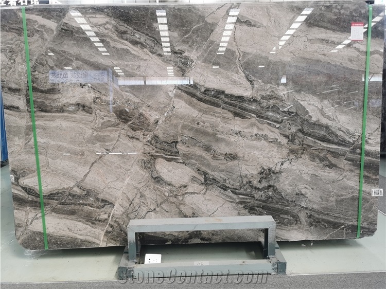 Venetian Brown Marble Slab Black Grey Natural Color Polished