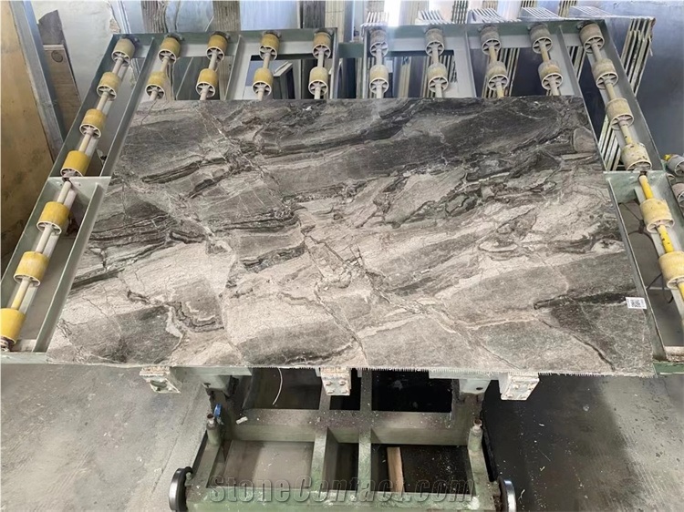 Venetian Brown Marble Slab Black Grey Natural Color Polished