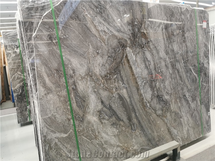 Venetian Brown Marble Slab Black Grey Natural Color Polished
