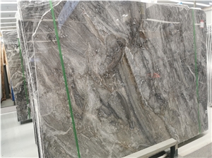 Venetian Brown Marble Slab Black Grey Natural Color Polished