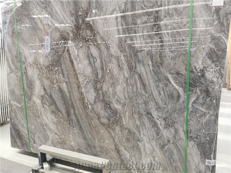 Venetian Brown Marble Slab Black Grey Natural Color Polished