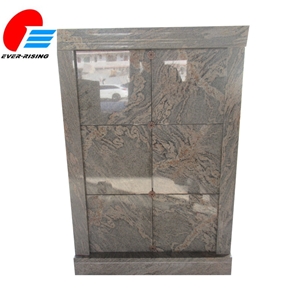 China Juparana Granite 6 Niche Columbarium