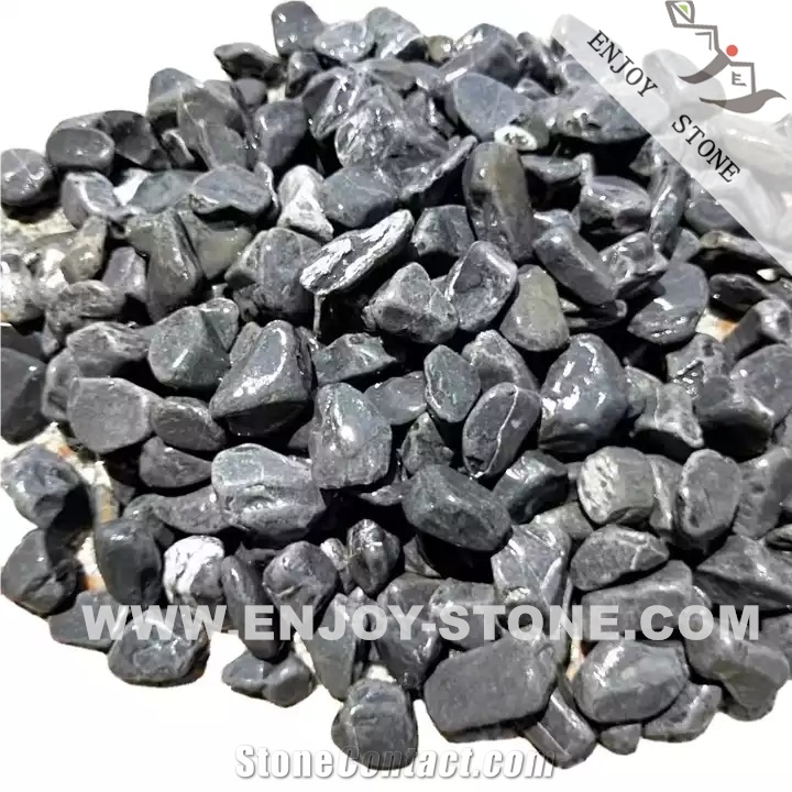 Black Basalt Cobbles & Pebble For Garden Decorations