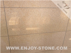 Bush Hammered G682 Golden Rust Granite Wall Tiles & Slabs