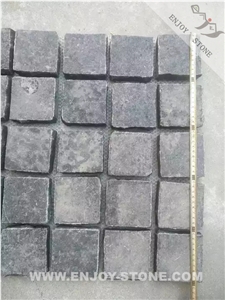 G684 Black Basalt Cobble Stone Pavers With Top Flamed